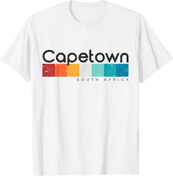 Amazon.com: Capetown South Africa Retro style Vintage Design T-shirt: Clothing